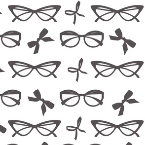 Glasses and ribbon bow