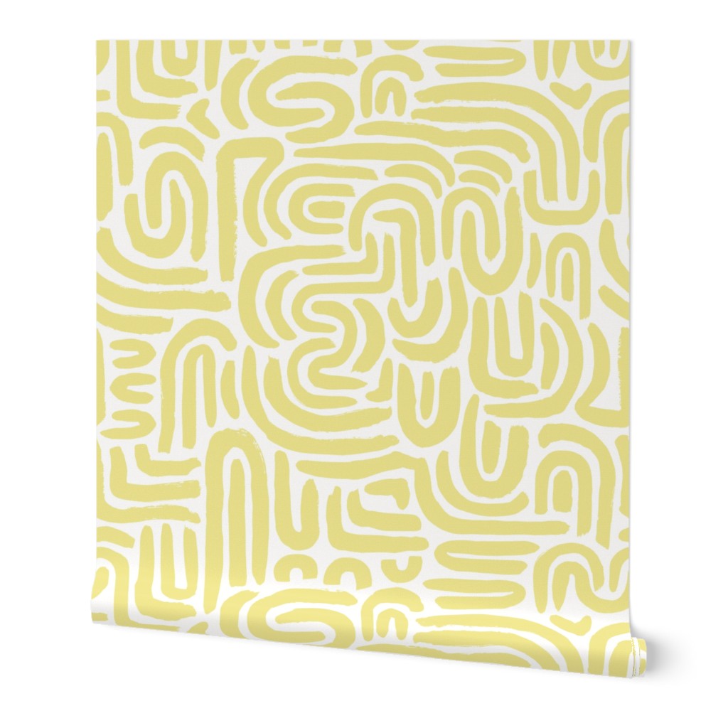 Abstract Arched Doodle Lines, jumbo, sunshine