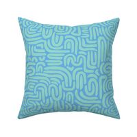 Abstract Arched Doodle Lines, medium, swimming pool