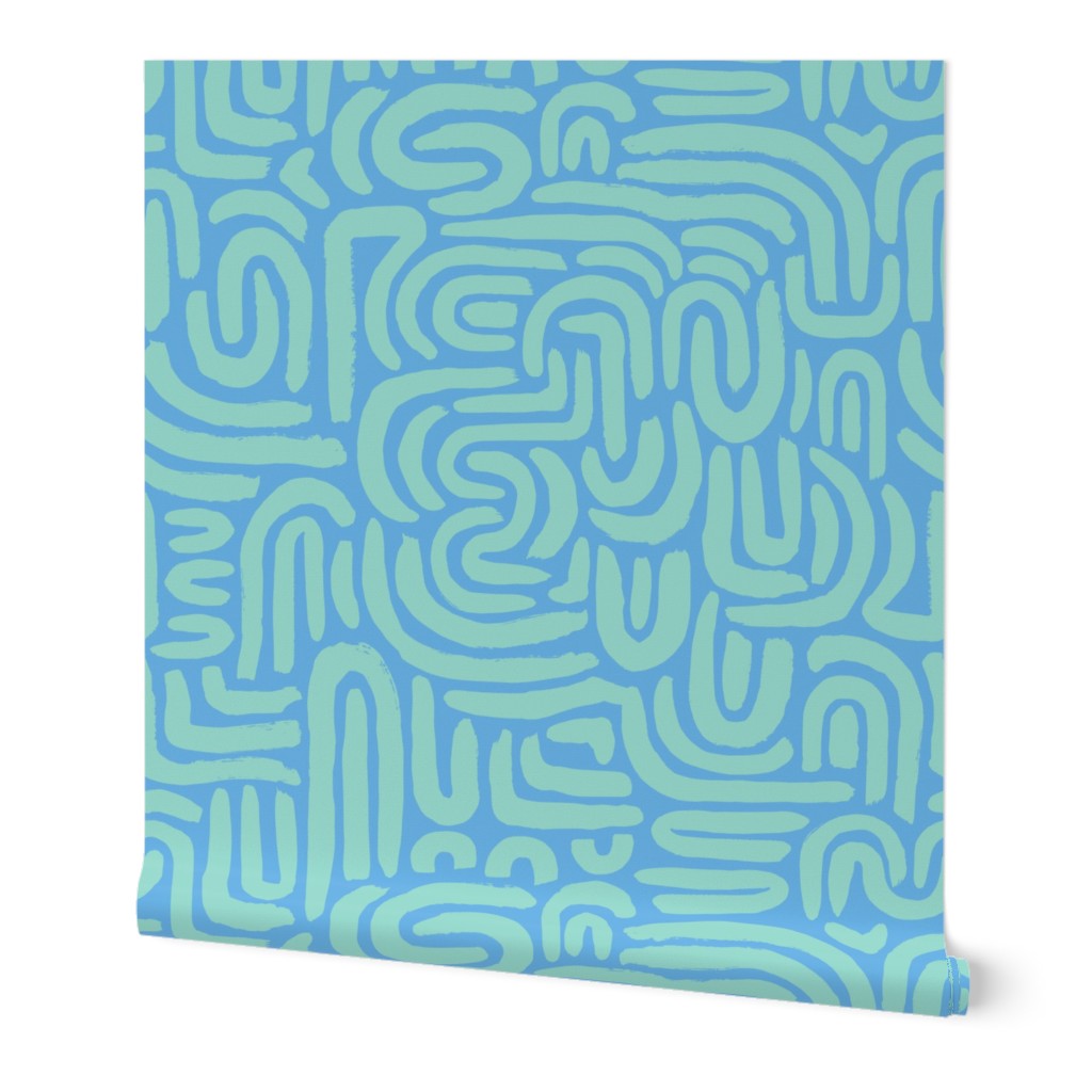 Abstract Arched Doodle Lines, jumbo, swimming pool