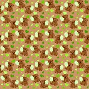 Cotton Candy Brown Bears - Green