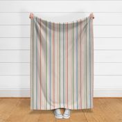Modern Cottage Chic Vertical Stripes: Italian Summer Elegant Stripe Pattern in muted blush nude cream taupe blue green on white for Pastel Garden Upholstery, Home Office Wallpaper, and Cottagecore Bathroom Home Décor with Neutral Color Palette