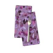 PLGN2 - Polygon Jungle  in Taupe and Lavender with Magenta Accents - 8 inch fabric repeat - 6 inch wallpaper repeat