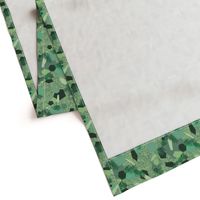 PLGN3 - Polygon Jungle in Cool Greens - 8 inch fabric repeat - 6 inch wallpaper repeat