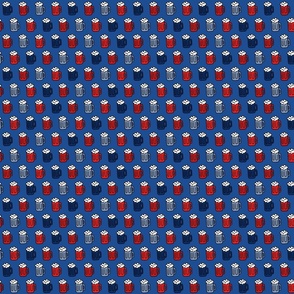 Red White Blue Patriotic Beer Blue BG - XS Scale