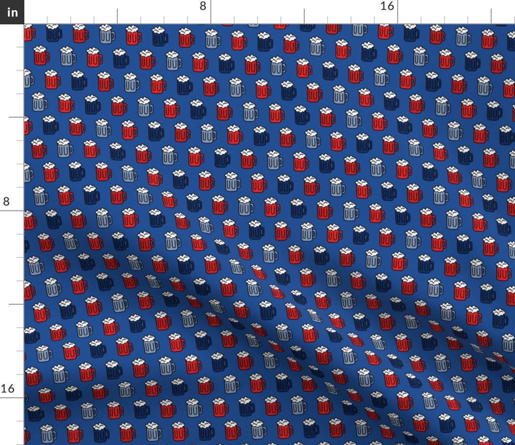 Red White Blue Patriotic Beer Blue BG - XS Scale