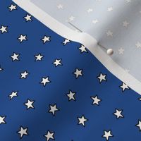 Patriotic Stars Blue Background - Small Scale