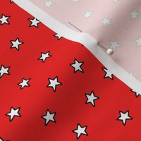 Patriotic Stars Red BG - Medium Scale