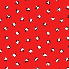 Patriotic Stars Red BG - XL Scale