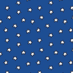 Patriotic Stars Blue Background - XL Scale