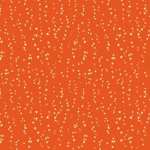 small painted beige dots on orange background