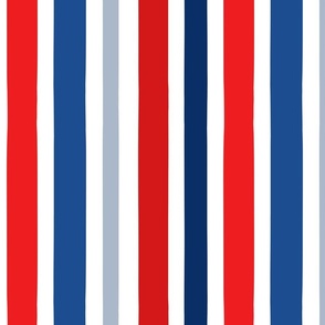 Red White Blue Patriotic Stripes Rotated - Large Scale