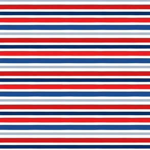 Red White Blue Patriotic Stripes - XS Scale