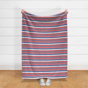 Red White Blue Patriotic Stripes - Small Scale