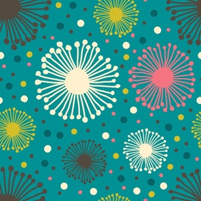 2766 A Large - abstract shapes / fireworks