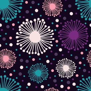 2766 E Large - abstract shapes / fireworks