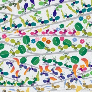 March of the Doodle Bug Leaf Ants 24x24