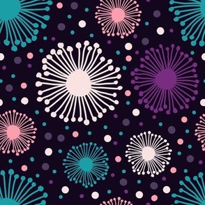 2766 E Medium - abstract shapes / fireworks