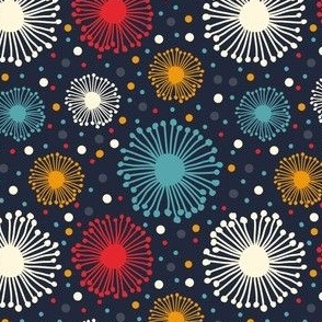 2766 D Small - abstract shapes / fireworks