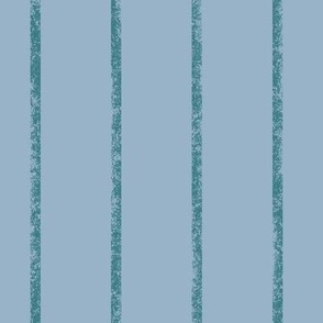 BHMN2 - Turquoise Pinstripes, Drawn with Digital Chalk,  on Pastel Blue Tone - 2 inch repeat