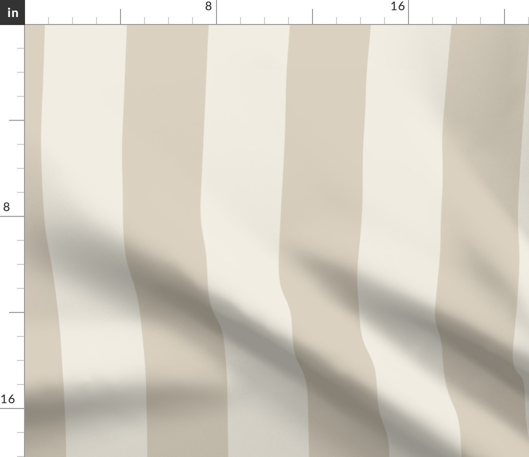 Bold Wide Thick Stripes | Bone Beige, Creamy White | Stripe