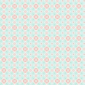 Midcentury Modern Retro Geometric | Extra Small Scale | Sweet Shop Pink and Blue