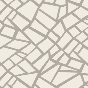 Mosaic Shapes | Cloudy Silver, Creamy White | Geometric