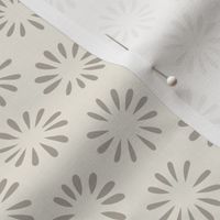 Small Handdrawn Flowers | Cloudy Silver, Creamy White | Floral