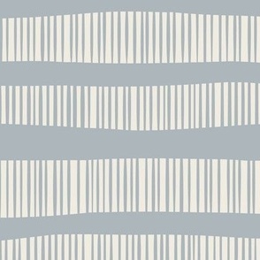 Wonky Striped Stripes | Creamy White, French-Gray | Geometric