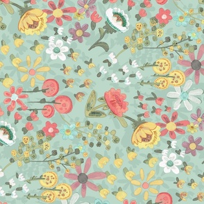 Vintage Floral - Large  (Rotate)