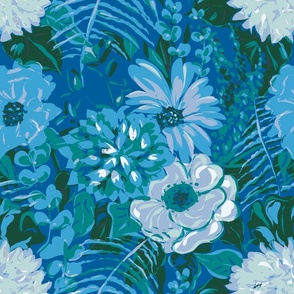 Hydrangeas And Friends - Summer Garden - Pantone Ultra Steady Palette