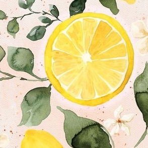Large / Summer Lemons and Florals