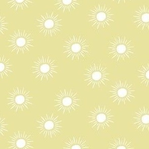 Summer Sunburst in yellow and White - 4x4 in