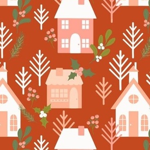 Festive Housetop red