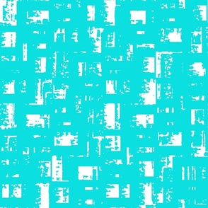 Nautical Summer Texture- Aqua - Distressed Geometric 