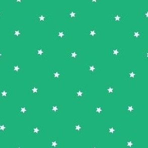 Starry Summer Night Mini-Print in Green - 3x3 in