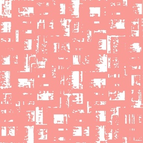 Nautical Summer Texture- Coral - Distressed Geometric 