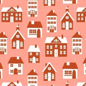 Housetop on Pink