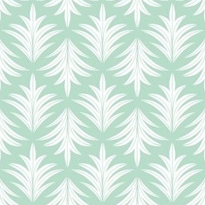 Desert Blooms: Playful Floral Cactus Plants Pattern in mint green - 2 x 2 in