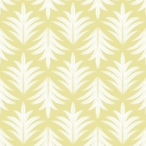 Desert Blooms: Playful Floral Cactus Plants Pattern in Yellow - 2 x 2 in