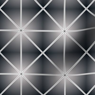 Grey Geometric Squares  - Large