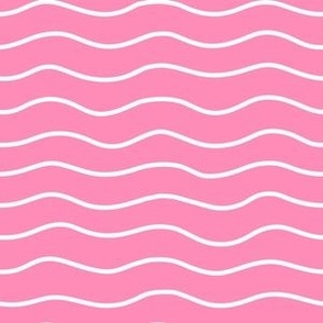 Hot Pink Waves Relaxing Ocean - 6 x 6 in