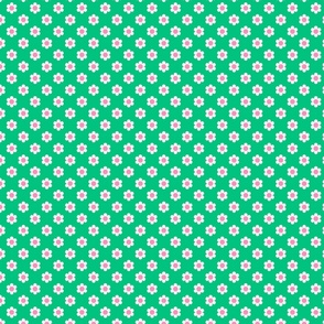 Retro Daisies - Pink and Spring green Extra Small