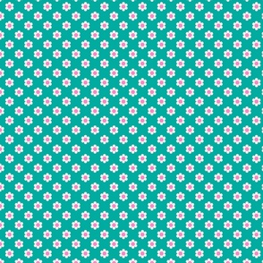 Retro Daisies - Pink and Turquoise Extra Small