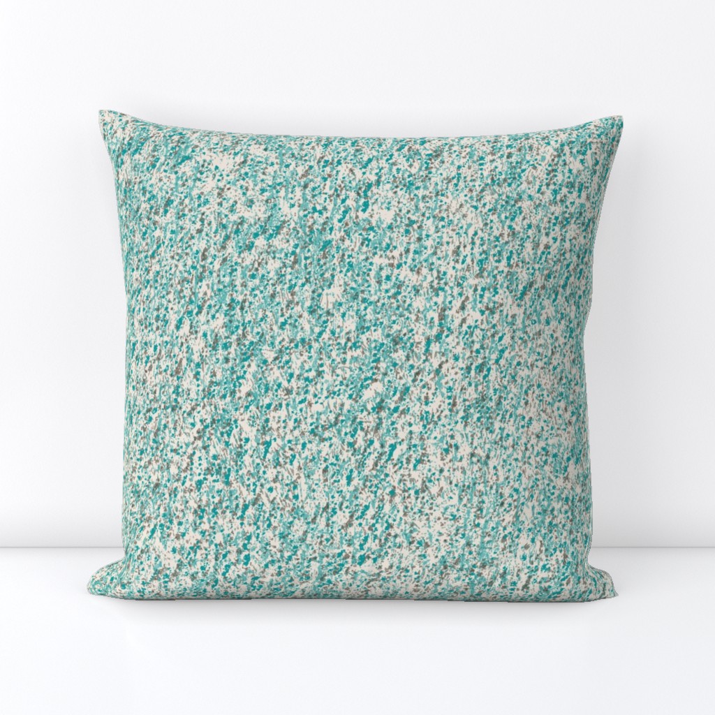 Natural Spatter Dots Texture Calm Serene Tranquil Neutral Interior Blue Blender Jewel Tones Persian Green Blue Turquoise 009999 Dynamic Ivory White Beige Gray F0E9DD Dirty Black Brown 29251A Dynamic Modern Abstract Geometric