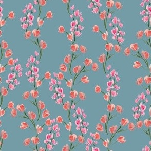 Medium - Ellie Florals - Teal
