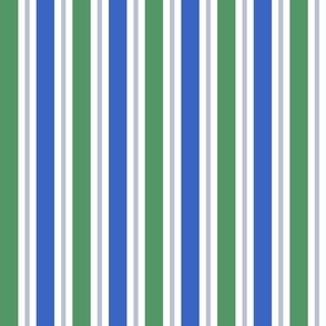Wiscasset 1 Inch Stripe No. 1 Vintage Colors Blue and Green