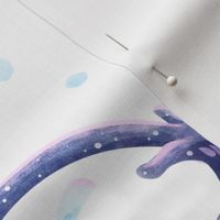 Watercolor Astronaut  Manta Ray Seahorse Jellyfish Dreams // Sea & Stars // JUMBO
