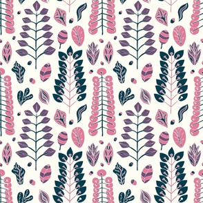 Pink modern scandinavian flower garden