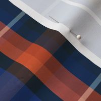 Blue Orange Latvian Stripes and Plaid